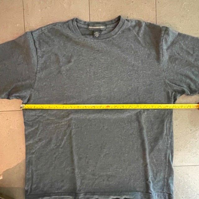 Banana Republic Dark Gray Crew Neck Cotton T-shirt-Unisex-MED - photo 4