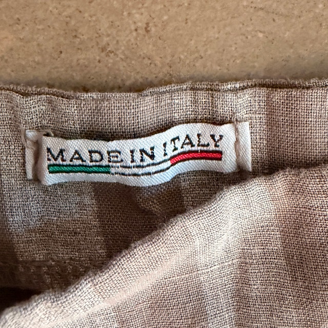 Luigi Moda Beige Striped Linen Maxi Dress - Made in Italy - L/XL - photo 4