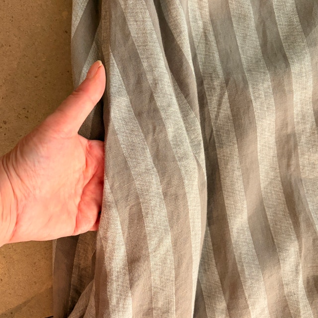 Luigi Moda Beige Striped Linen Maxi Dress - Made in Italy - L/XL - photo 5
