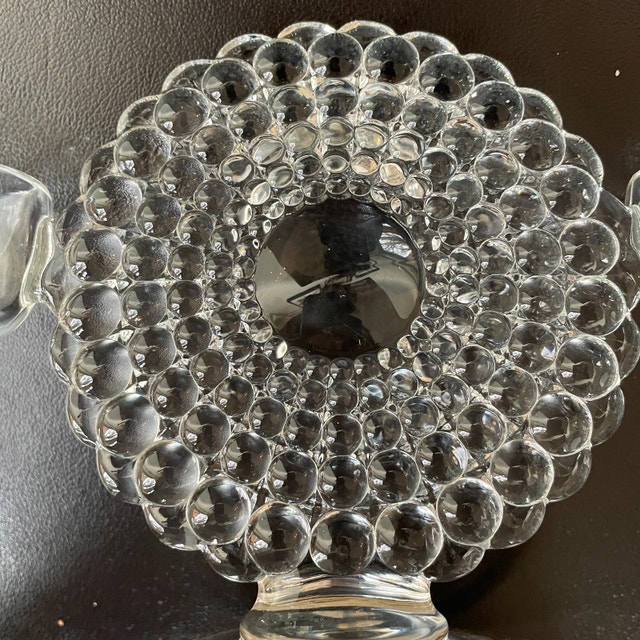 Vintage Candlestick Holder Double Arm Beaded Glass Floral Detail - photo 5