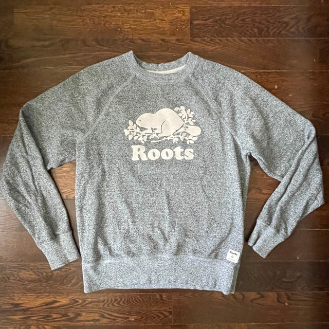 Roots Original Salt and Pepper Gray Crew Neck Sweatshirt-Small - photo 2