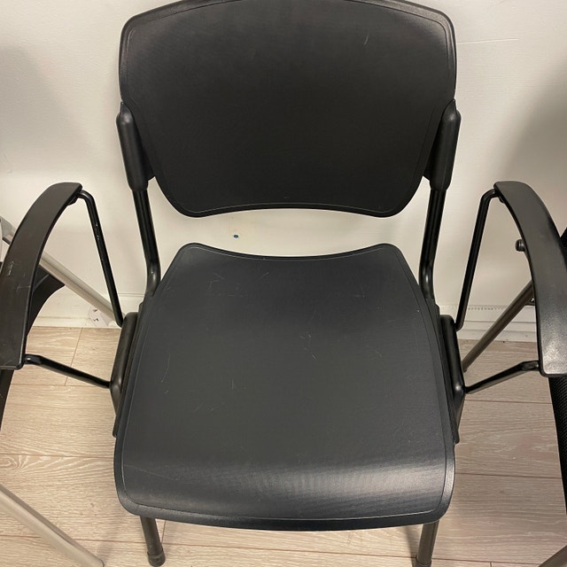 3 mismatching Black Occasional/Office chairs - photo 2