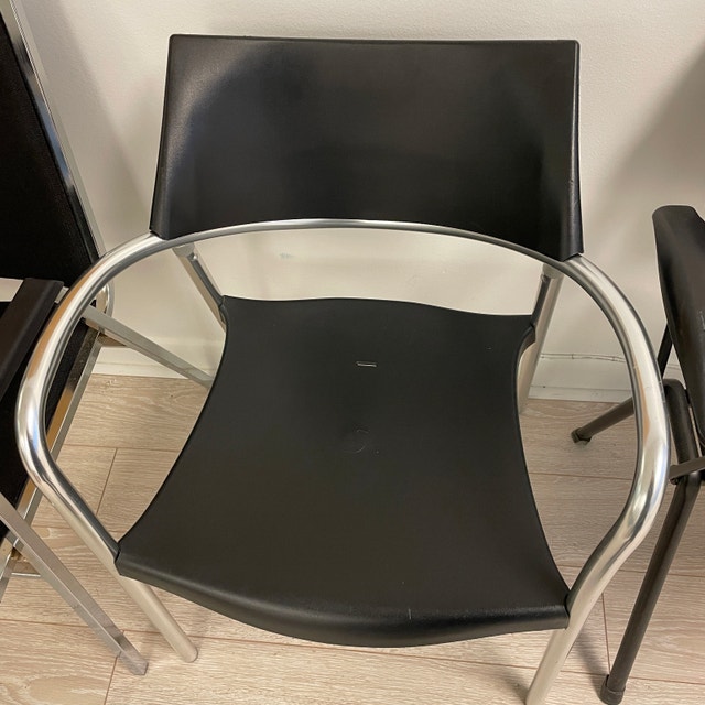 3 mismatching Black Occasional/Office chairs - photo 3