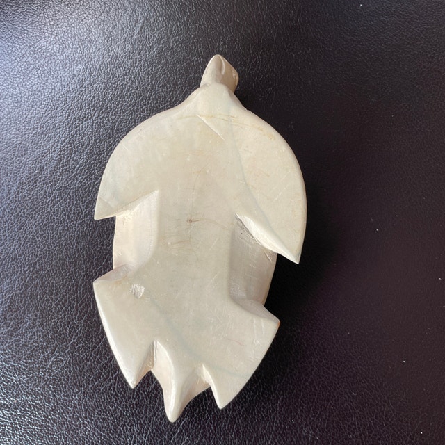 Hand Carved Kisii African Soapstone Turtle Figurine White Beige - photo 5