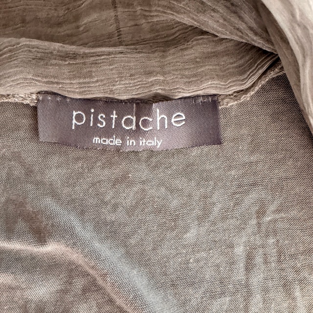 Pistache Beige Silk blend Cardigan-Sheer Trim-Large/Extra Large - photo 3