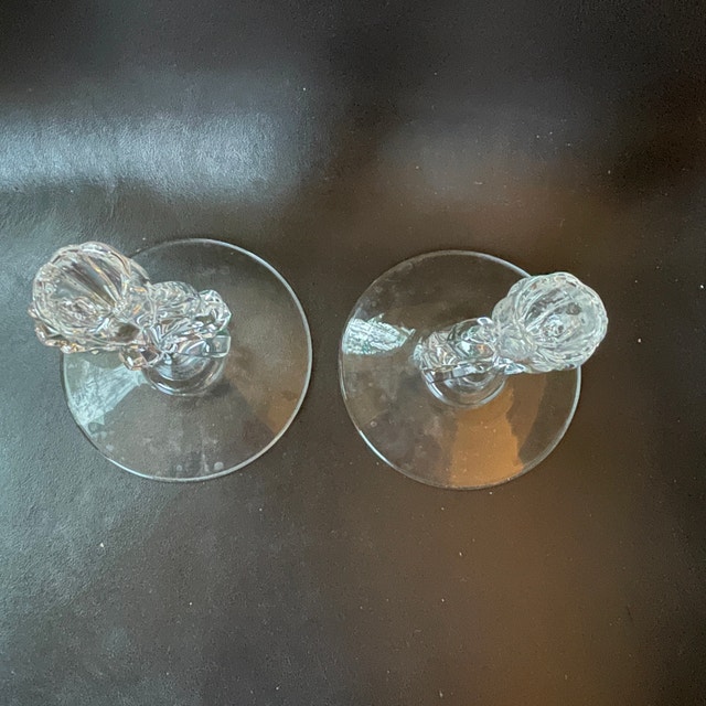 Two Vintage Candleholders by New Martinsville Glass Co. Janice P - photo 3