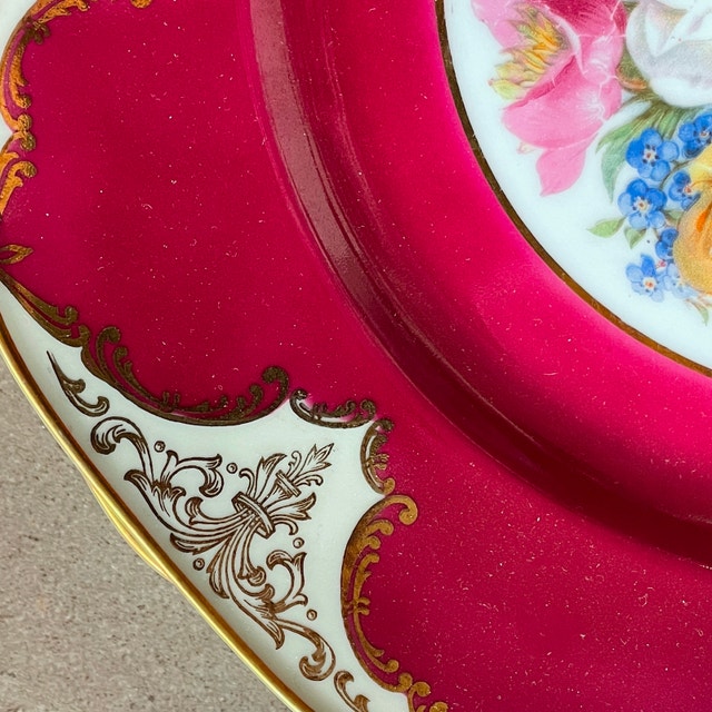 4 vintage German Porcelain Bavaria Tirschenreuth Dinner Plates - photo 5