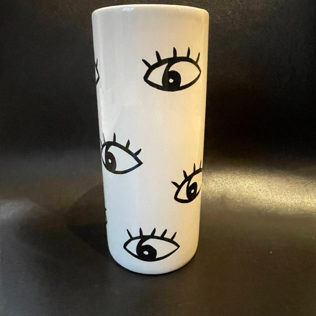 Cute "Eye See You" Vase- 8" tall