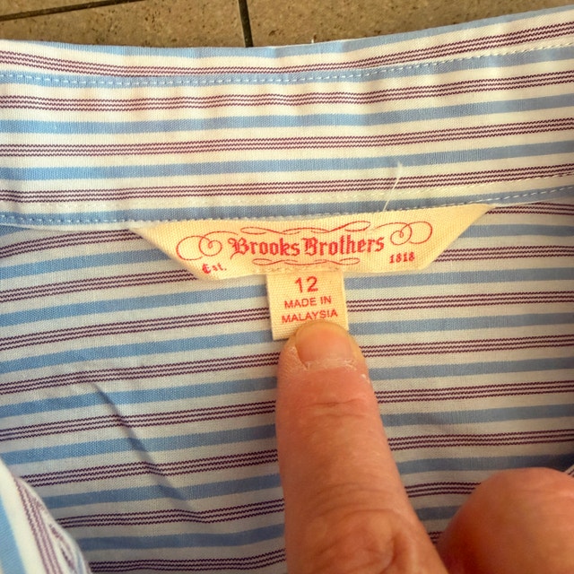 Brooks Brothers Striped Ruffle Front tuxedo style shirt-Size 12 - photo 3
