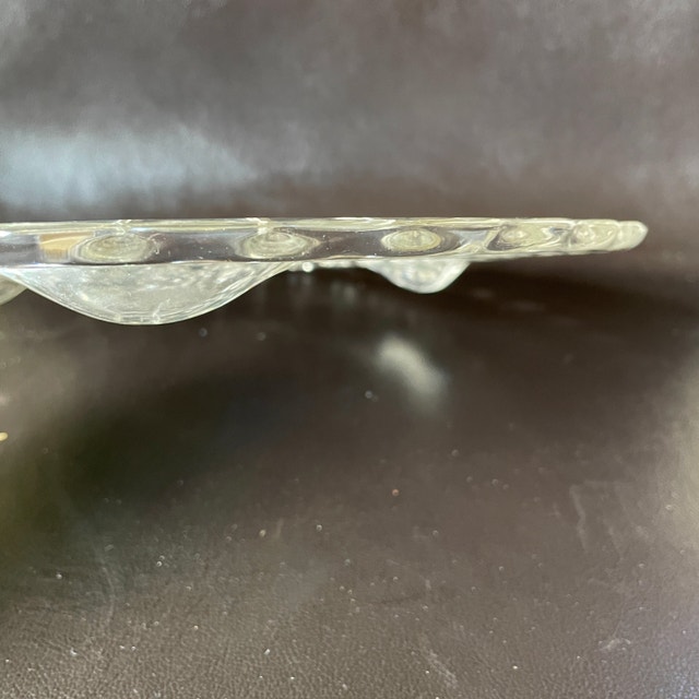 50s Vintage Federal Glass Footed Cake Plate Platter Sunburst - photo 4