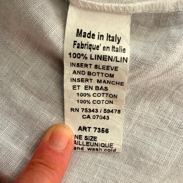 Terzo Millennio White 100% Linen open-front Kimono cardigan-OS - photo 5