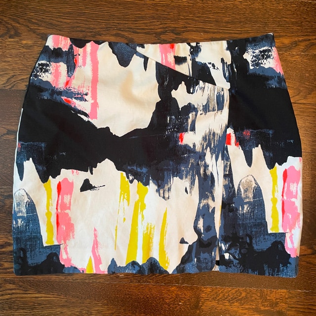 Kate Spade Saturday Print Splatter Paint Mini Skirt-Size 4