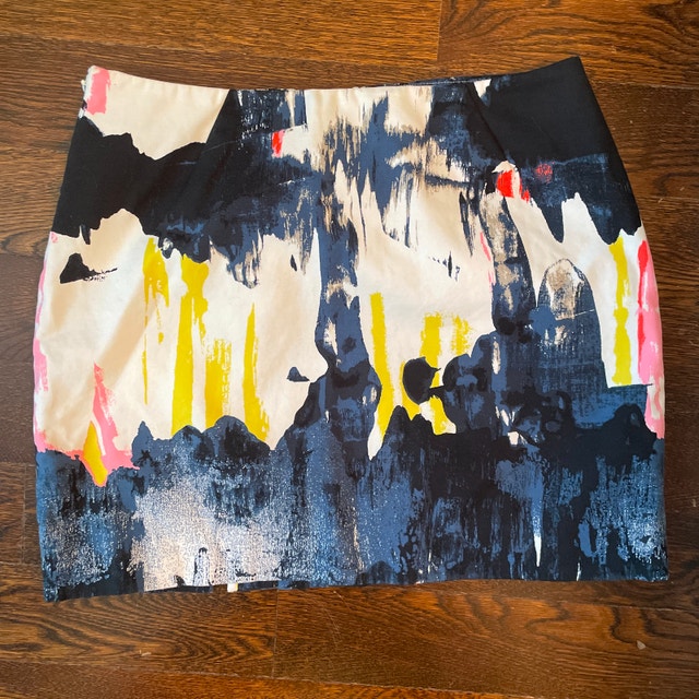 Kate Spade Saturday Print Splatter Paint Mini Skirt-Size 4 - photo 2