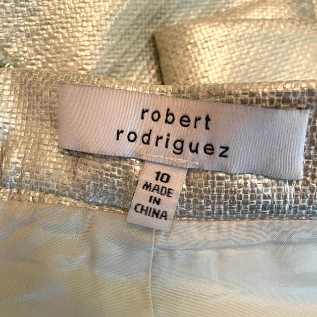 Robert Rodriquez Silver Pleated Miniskirt-Size 10 - photo 3
