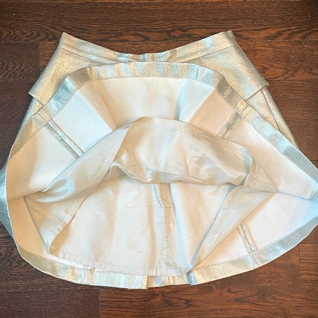 Robert Rodriquez Silver Pleated Miniskirt-Size 10 - photo 5