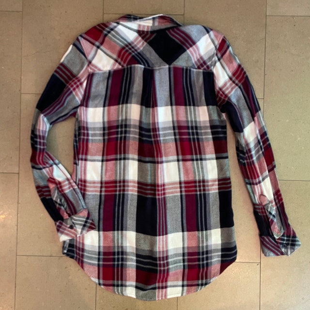 Rails Woman Hunter Black, Burgundy Red, Ivory Plaid Shirt-Small - photo 4