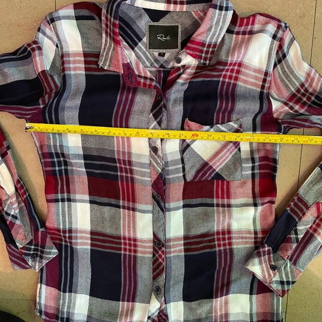 Rails Woman Hunter Black, Burgundy Red, Ivory Plaid Shirt-Small - photo 5