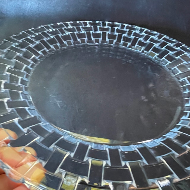 Gorgeous Nachtmann blown glass round serving platter-Bossa Nova - photo 3