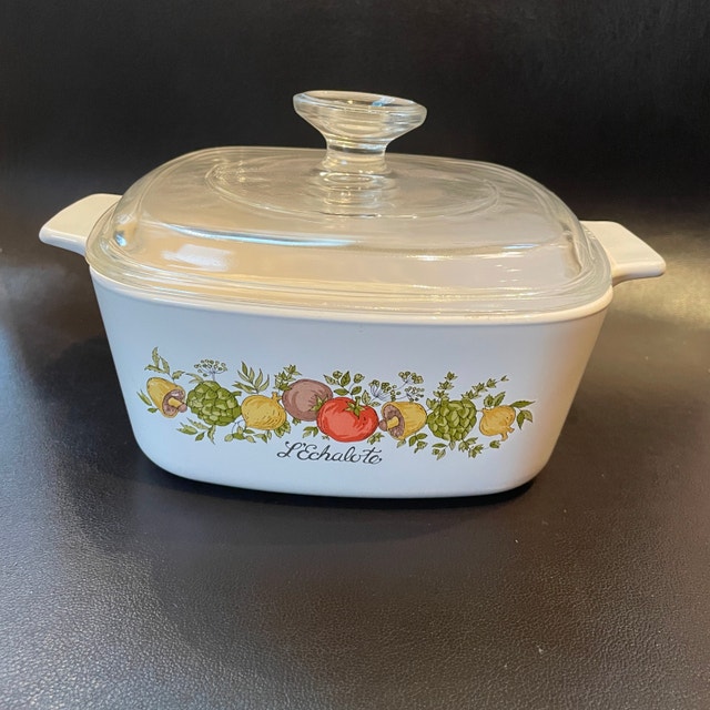 Vintage Spice of Life Corning Ware L'Echalote Casserole