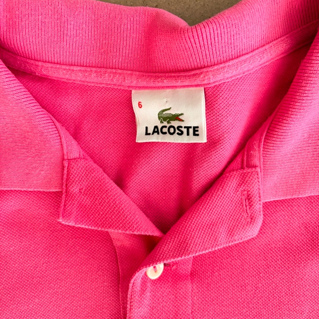 Lacoste Mens Classic Fit Pink Cotton Piqué Polo Golf Shirt-Large - photo 2