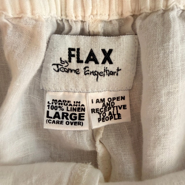 FLAX brand cropped white 100% linen pants - Large - photo 3