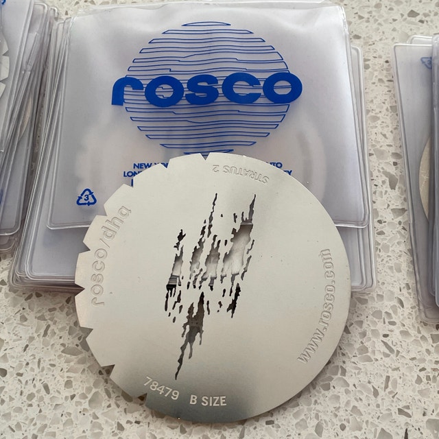 Various original Rosco Gobos - Size B - multiples of each - photo 2