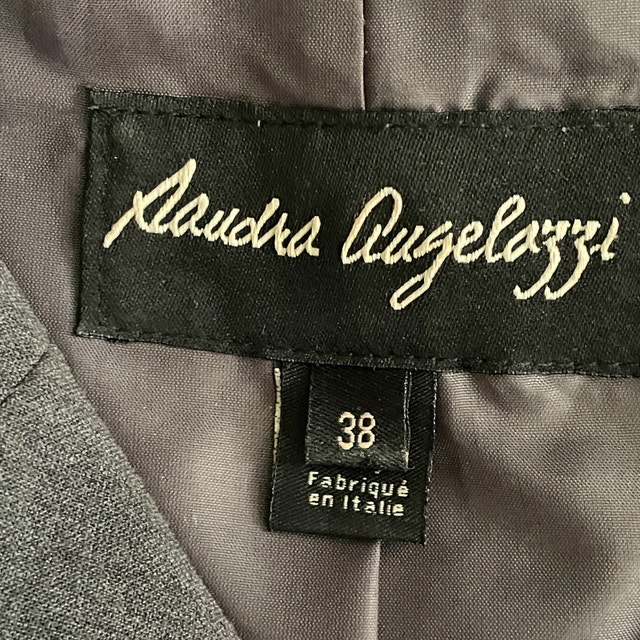 Sandra Angelozzi Italian Gray Short Blazer Jacket -Sz. 38(US 2) - photo 2