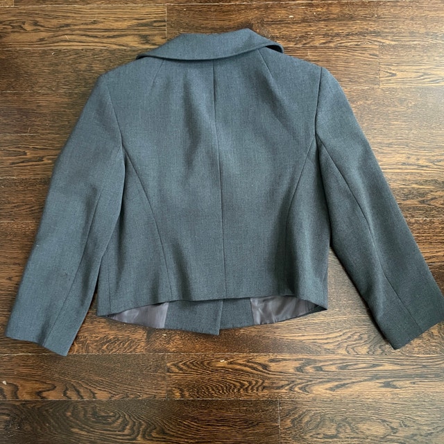 Sandra Angelozzi Italian Gray Short Blazer Jacket -Sz. 38(US 2) - photo 3