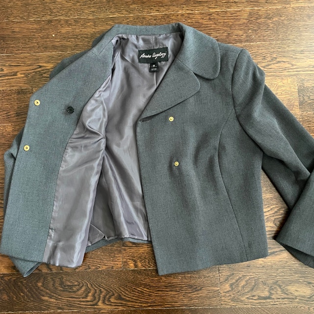 Sandra Angelozzi Italian Gray Short Blazer Jacket -Sz. 38(US 2) - photo 4