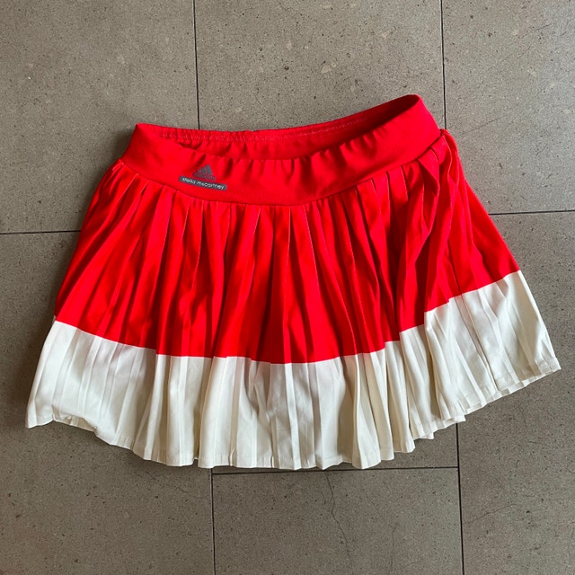 Stella McCartney Red/Cream Adidas Tennis Skort - Extra Small