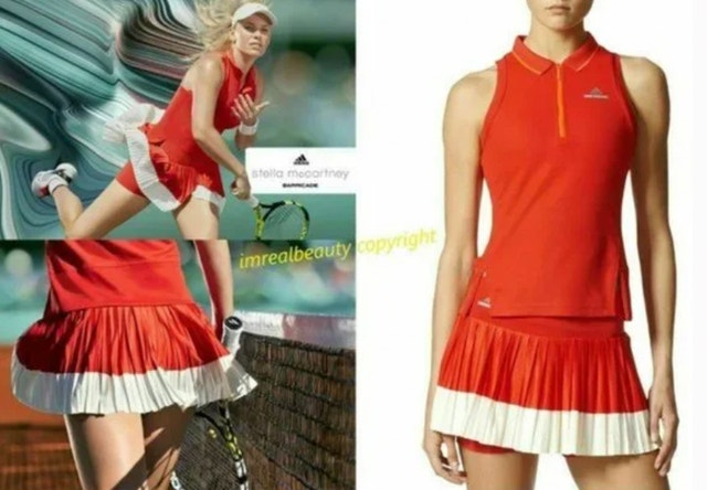 Stella McCartney Red/Cream Adidas Tennis Skort - Extra Small - photo 2