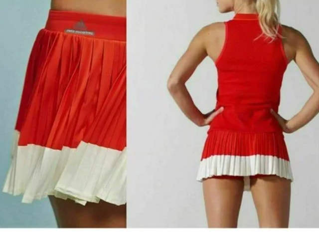 Stella McCartney Red/Cream Adidas Tennis Skort - Extra Small - photo 3