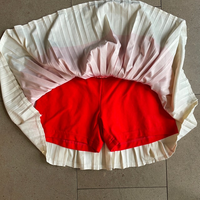 Stella McCartney Red/Cream Adidas Tennis Skort - Extra Small - photo 5