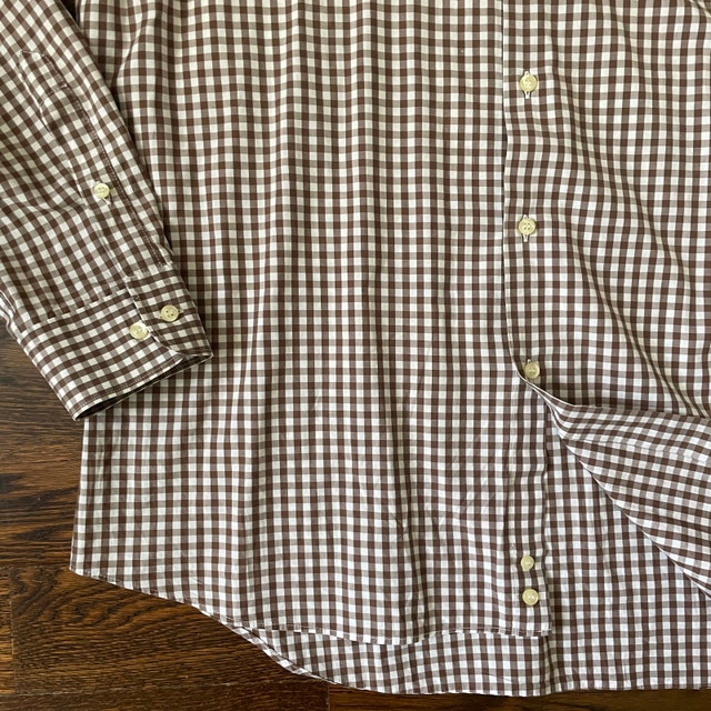 Etro 100% Cotton Brown White Checkered Plaid Shirt-Sz.43 (XL) - photo 3