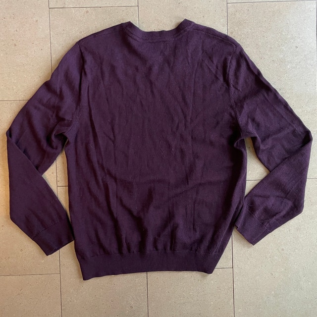 Banana Republic Eggplant Purple 100% Merino Wool Sweater-MED - photo 3