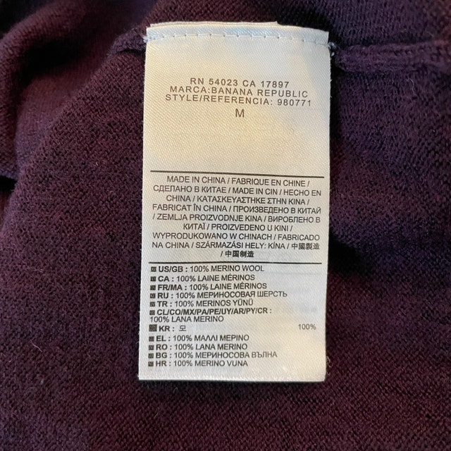 Banana Republic Eggplant Purple 100% Merino Wool Sweater-MED - photo 4