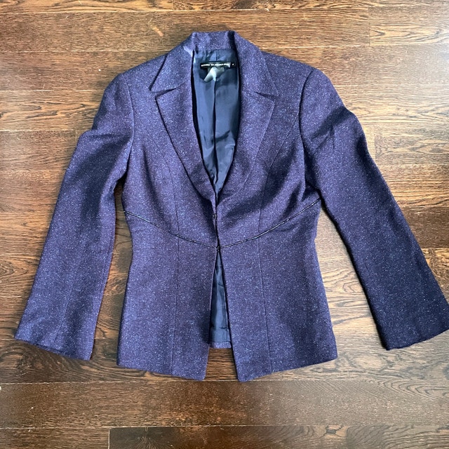 Misura by Joeffer Caoc Purple Wool Silk Blend Blazer - Size 4