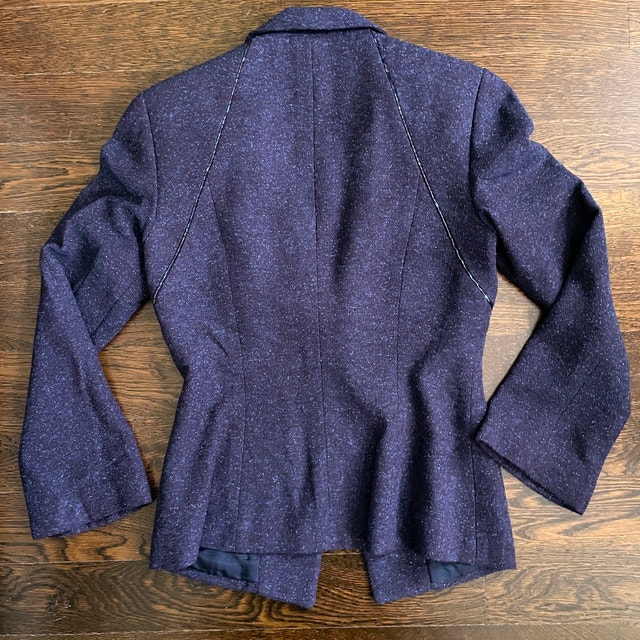 Misura by Joeffer Caoc Purple Wool Silk Blend Blazer - Size 4 - photo 2
