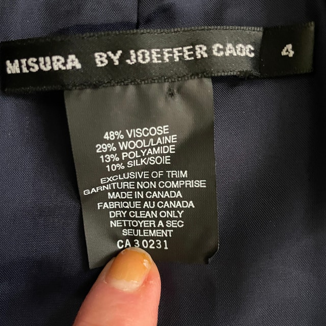 Misura by Joeffer Caoc Purple Wool Silk Blend Blazer - Size 4 - photo 5