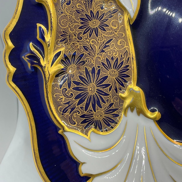 Vintage Echt Weimar Kobalt Blue Platter-Made in Germany-50s - photo 3