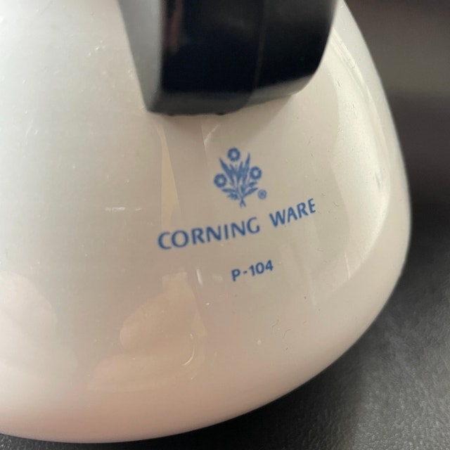 Vintage Corning Ware 6-cup Teapot Blue Cornflower P-104 - photo 2