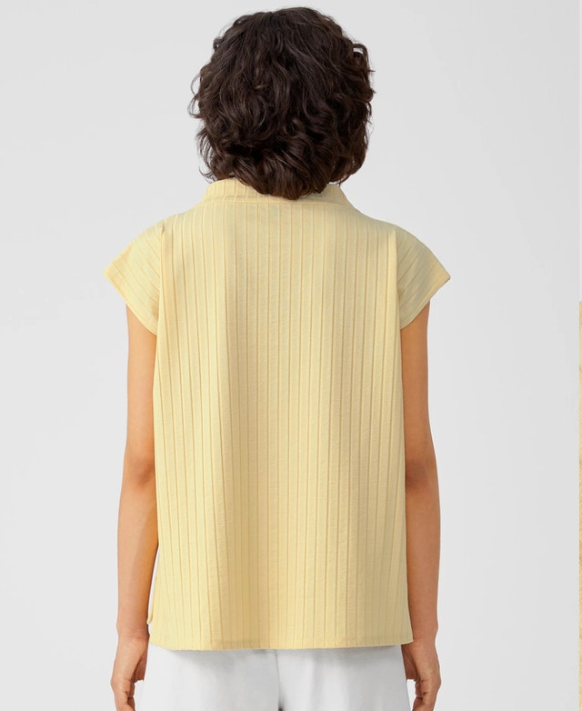 NEW Eileen Fisher Dusty Rose Pink Funnel Neck Ribbed Top-XS - photo 5