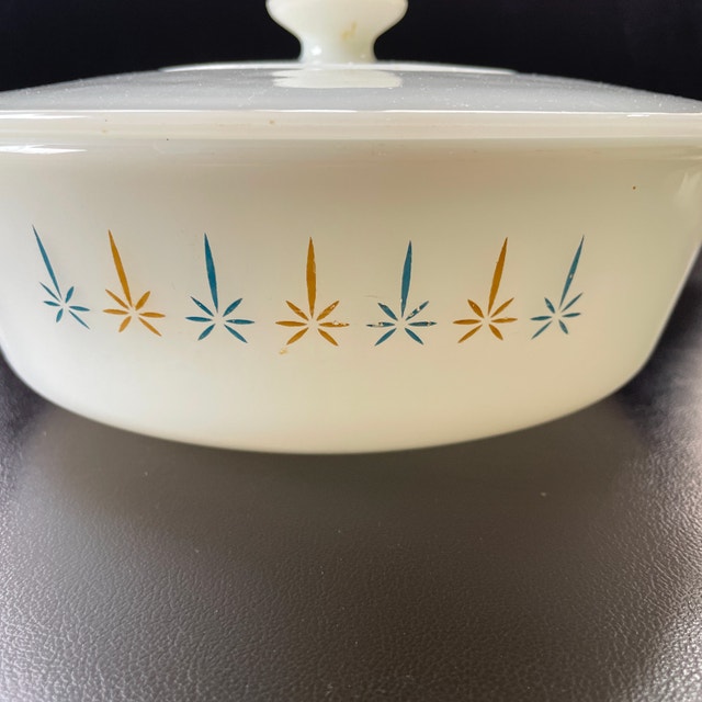 Vintage MCM Anchor Hocking Fire King Candle Glow Casserole Dish - photo 5