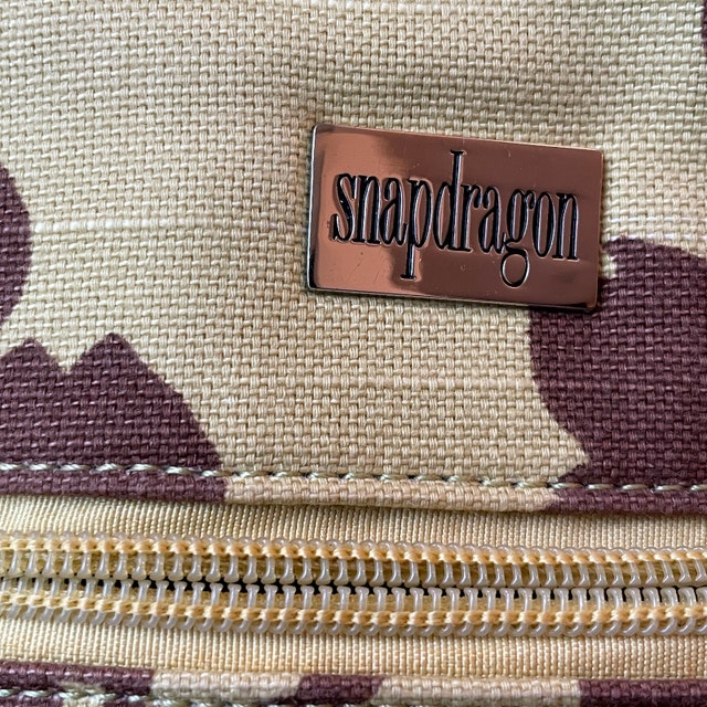Fabulous retro looking fabric Snapdragon Large Purse Bag Tote - photo 2