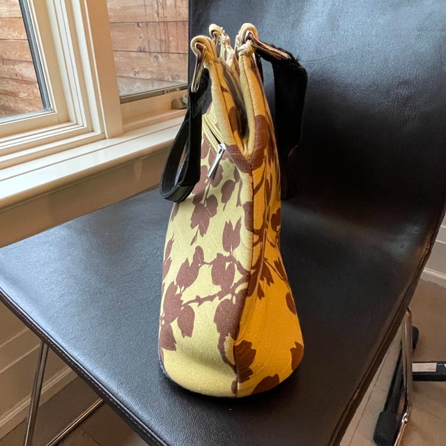 Fabulous retro looking fabric Snapdragon Large Purse Bag Tote - photo 3