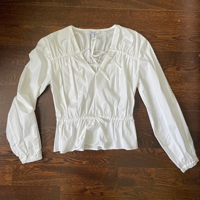 Derek Lam 10 Crosby White Cotton Breanna Top Blouse-Size 0 - photo 2