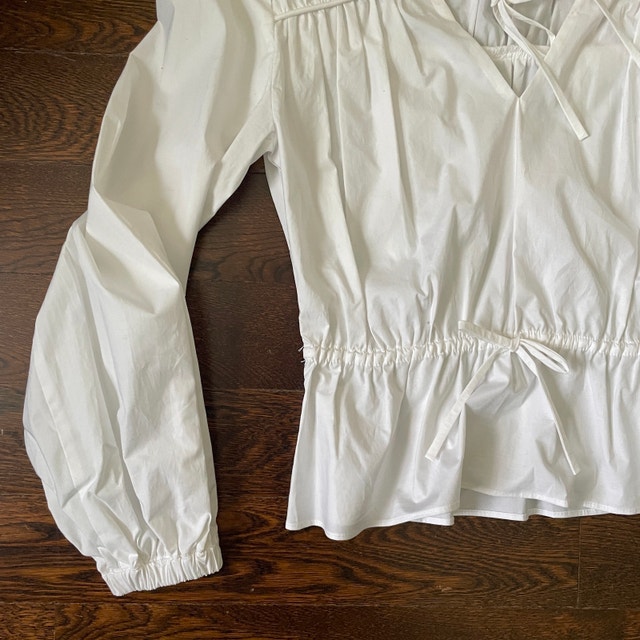 Derek Lam 10 Crosby White Cotton Breanna Top Blouse-Size 0 - photo 3