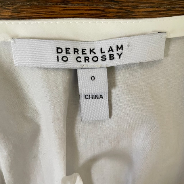 Derek Lam 10 Crosby White Cotton Breanna Top Blouse-Size 0 - photo 4