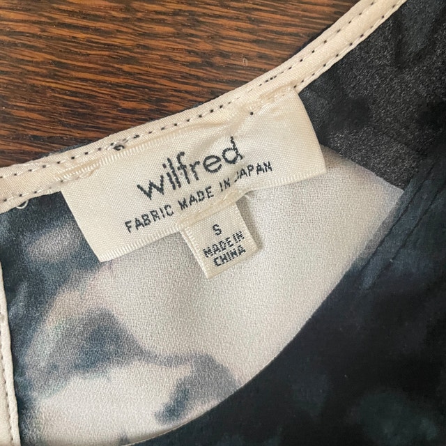 Aritzia Wilfred Black and White Floral Tunic Tank Top-Small - photo 2