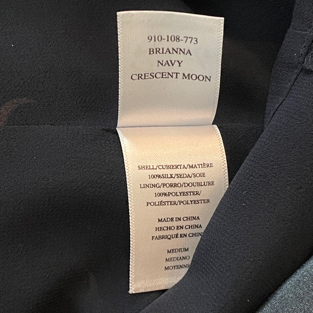 Rails Brianna Dress Navy Crescent Moon 100% Silk Mini Dress-MED - photo 5